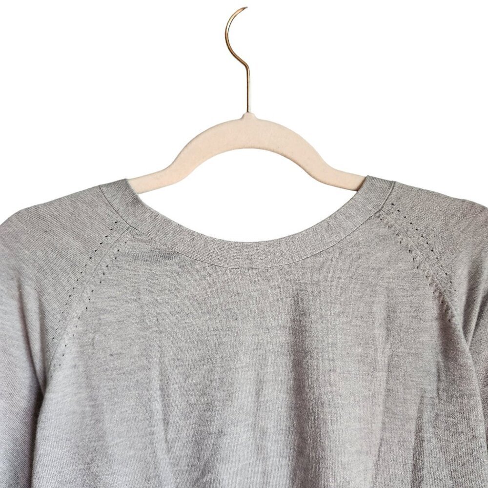 Victoria's Secret Sweater Medium Gray Grey Women's Twist Back Top Open Back - Picture 2 of 10
